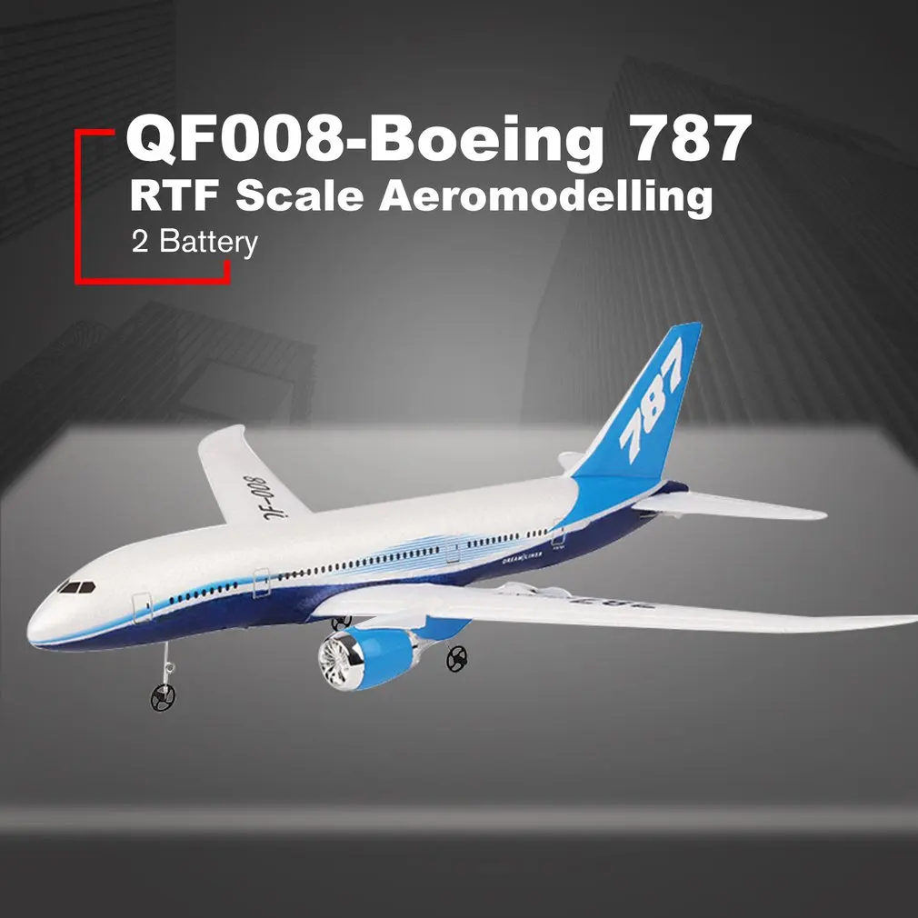 QF008-Boeing 787 2 4 ГГц 3CH EPP RC Самолет 550mm размах крыльев с неподвижным крылом RTF весы