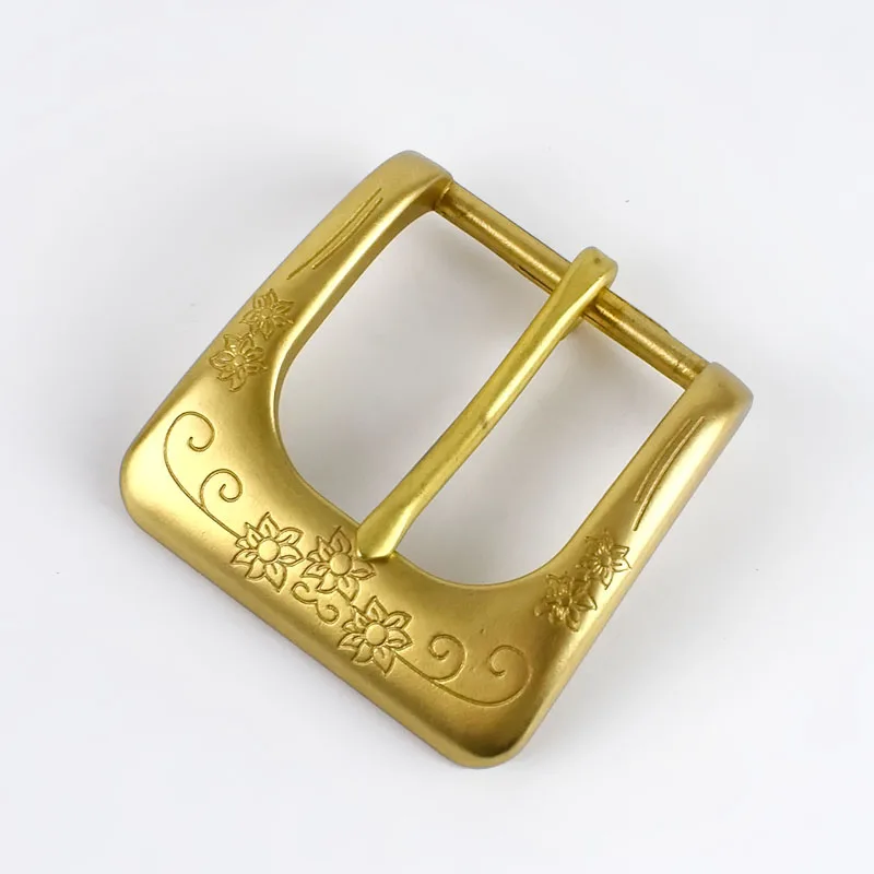 40mm Meetee Solid Brass Metal Belt Buckle Men Women Belt Head for Belt Metal Pin Buckles DIY Leather Craft Jeans Accessories - Цвет: 40mm