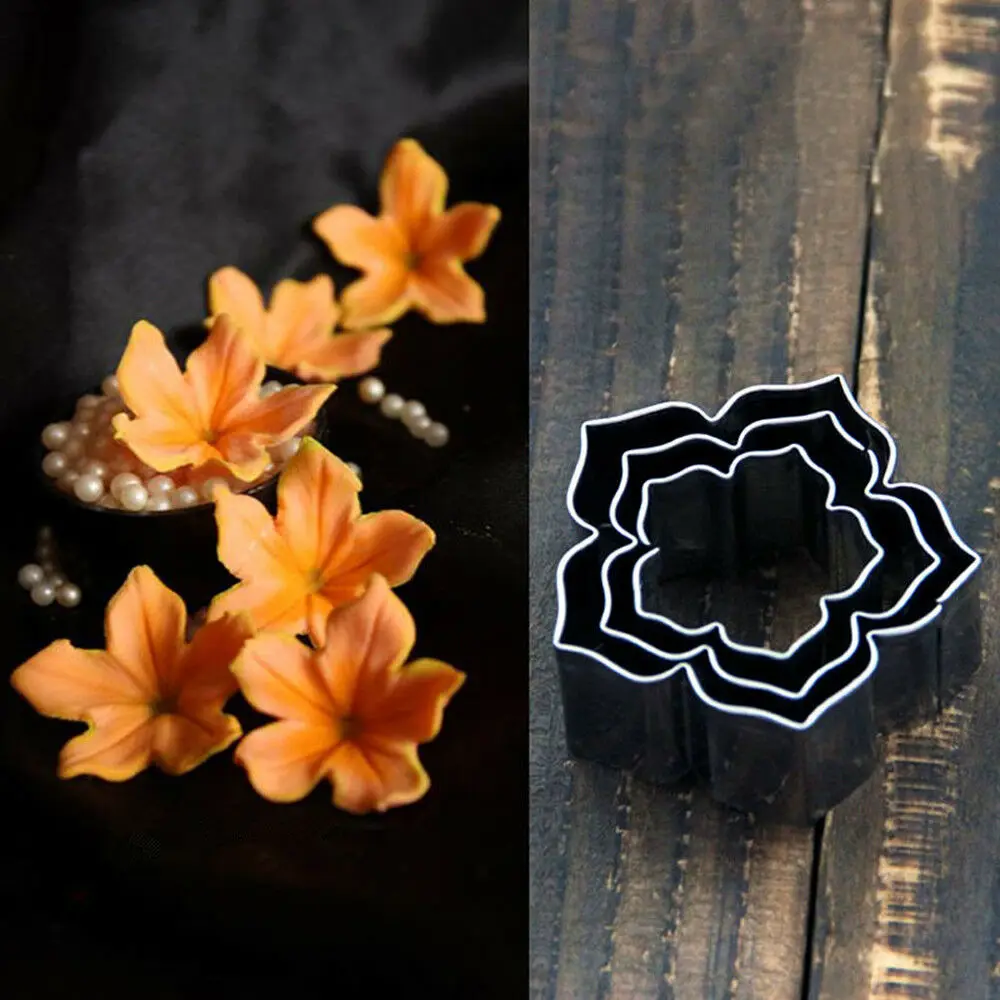 3 шт./компл. цветочный резак для печенья инструменты выпечки форма помадки глины