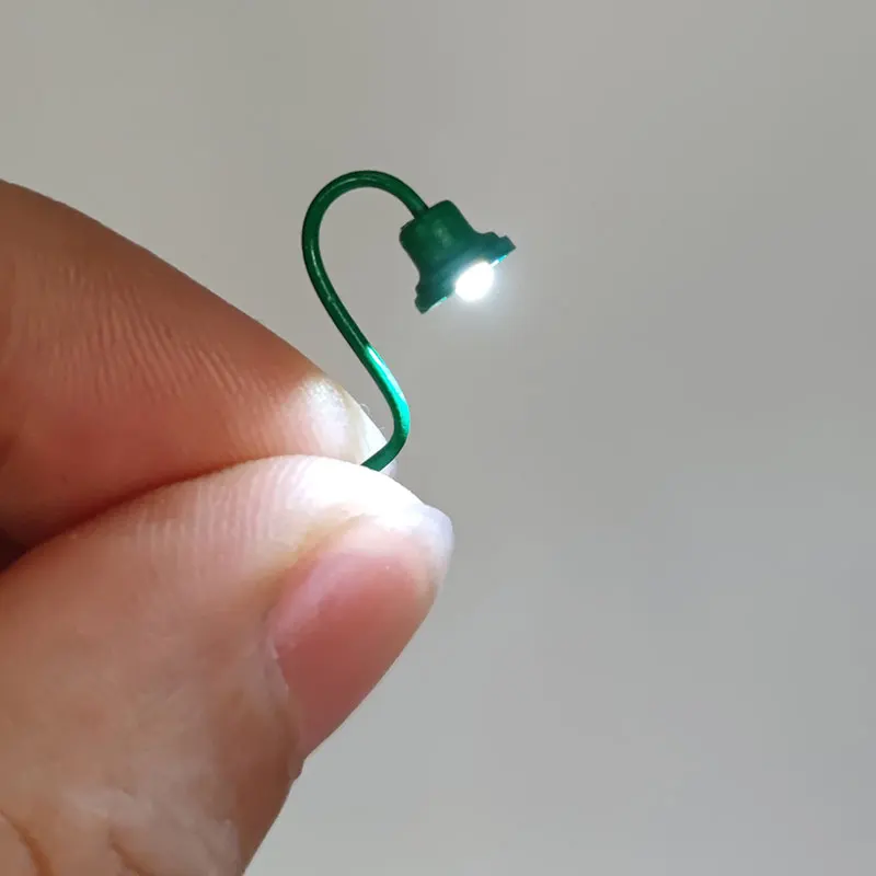 

5 Pcs Ho Scale Classic Wall Mount Gooseneck Lamps/street Lamp Model Making Railroad Park Lamps/train/railroad Layout