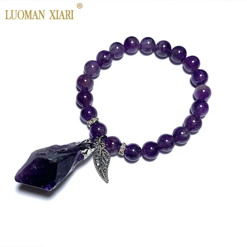 Оригинальный DIY браслет с подвеской из 100% натурального камня Хрустальный