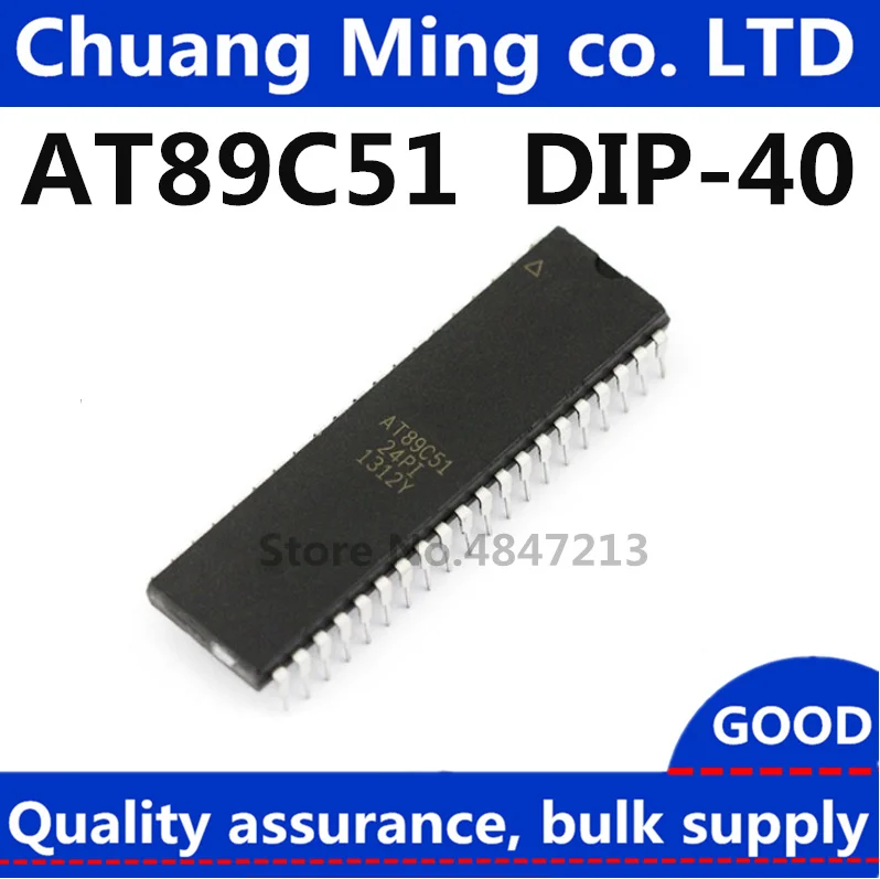 AT89C51 24PU AT89C52 24PI AT89S51 AT89S52 AT89C2051 AT89C4051 AT89C55WD AT89C1051 10 шт./лот IC в наличии!|Запасные части|