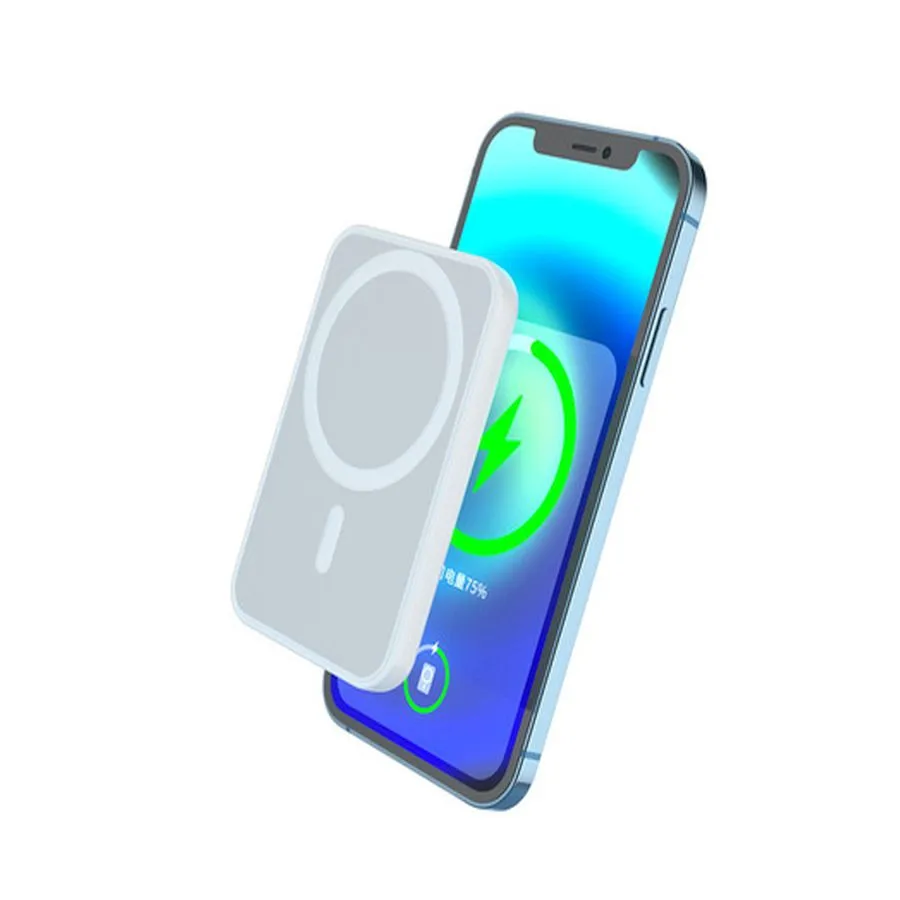 Магнитный внешний аккумулятор большой емкости 5000 мАч 10 Вт 18 беспроводное