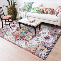 carpet retro flower persian moroccan non slip jacquard carpet living room bedroom floor mats non slip area carpet absorbent