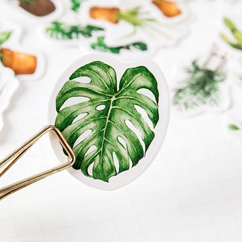 

45Pcs Washi Plant Stickers for Journaling Green Potted Decorate Scrapbooking Stick Label Stationery Album Girl School Supplies
