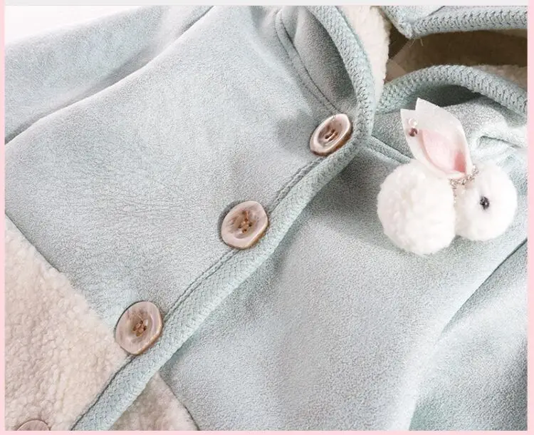 Детское пальто теплая зимняя одежда с капюшоном для маленьких девочек