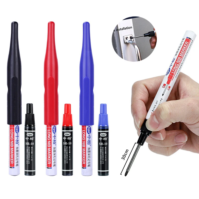 

Набор водостойких фломастеров Haile, фломастеры для глубоких отверстий 20/30 мм, водостойкие, для декоративных работ, деревообработки