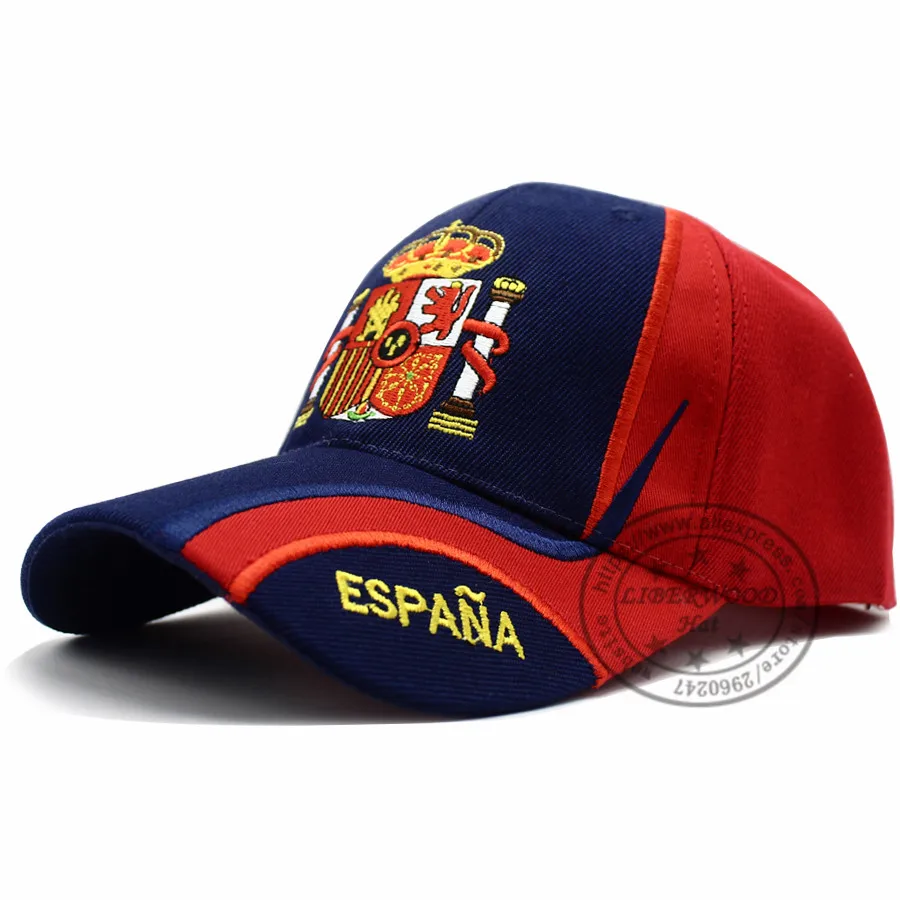 LIBERWOOD Brand hat Spain Espana Country Flag Baseball Cap Hats men female casual Sport Adjustable Cap Embroidered Spanish Gift