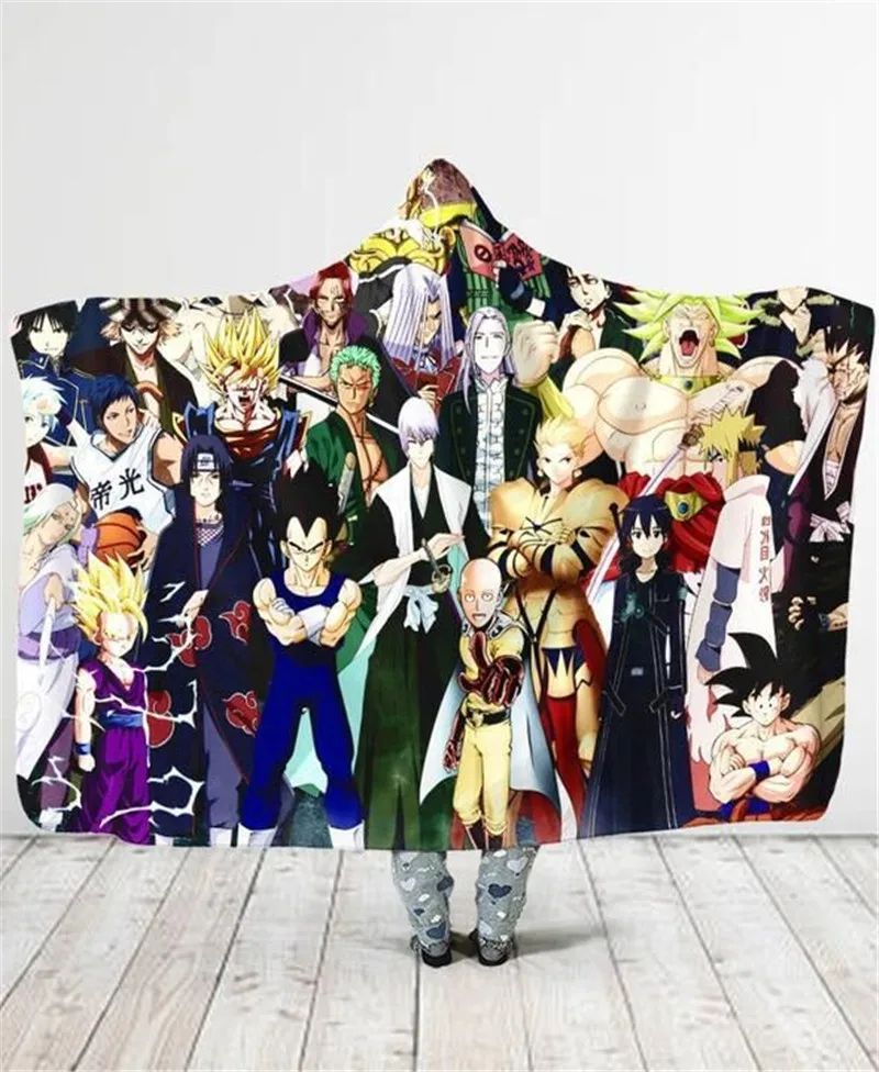 3D одеяло Наруто с цифровой печатью двухслойная плотная накидка Модное теплое