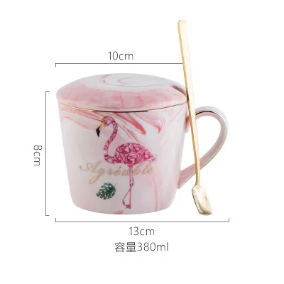 05 Marble Ceramic Mug Handpainted Gold Monogram Natural Marble Porcelain Coffee Mug Pink Gold Inlay Cup Creative Wedding Gift - Цвет: 05
