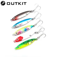 OUTKIT HOT NEW 5g 10g 15g Fishing Jigging Lure Spoon Spinnerbait Metal Bait Bass Tuna Lures Jig Lead Minnow Pesca Tackle