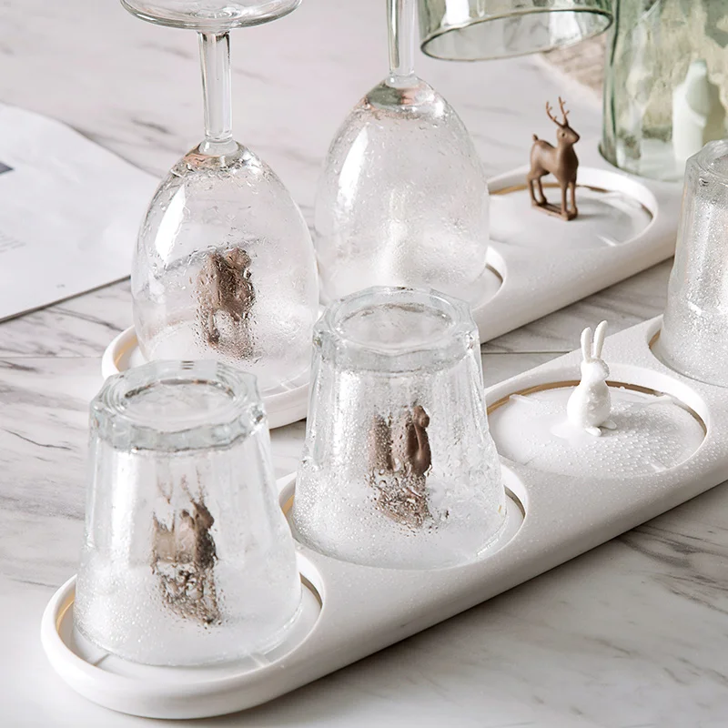 Стеклянный Стеллаж для хранения стаканов дренажная стойка вина бытовой