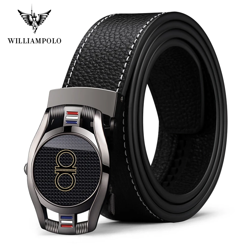 Ремень Williampolo PL18319P из 2019 натуральной кожи с автоматической пряжкой | Аксессуары