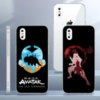 avatar the last airbender anime phone case transparent for iphone 13 12 mini 11 pro x xr xs max 7 8 6 6s plus se cover coque