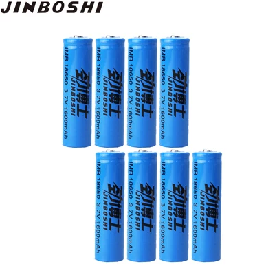 8X Battery 10 шт. 3,7 в 18650 1600 мАч перезаряжаемый высокомощный аккумулятор литий-ионный аккумулятор+ 18350 18650 зарядное устройство для фонарика налобный фонарь - Цвет: 8X Battery