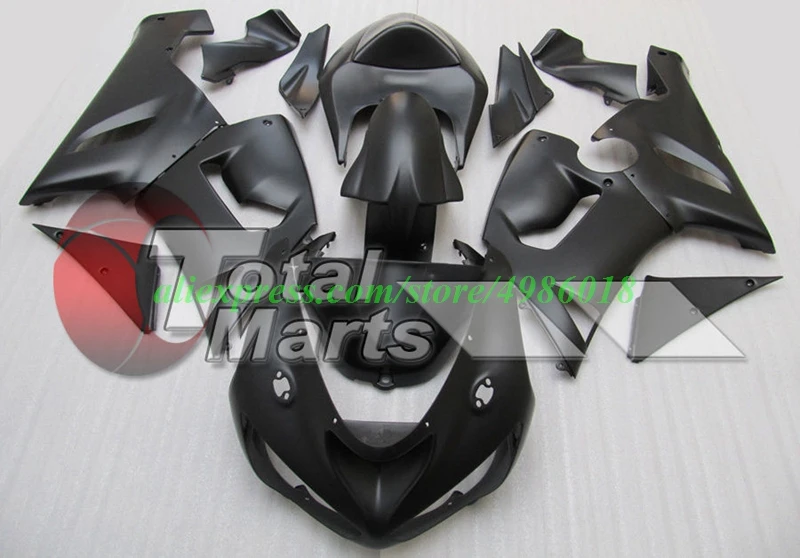 

4Gifts New ABS Motorcycle Whole Fairings Kit Fit for kawasaki Ninja ZX6R 636 2005 2006 05 06 6R ZX-6R Bodywork set black matte