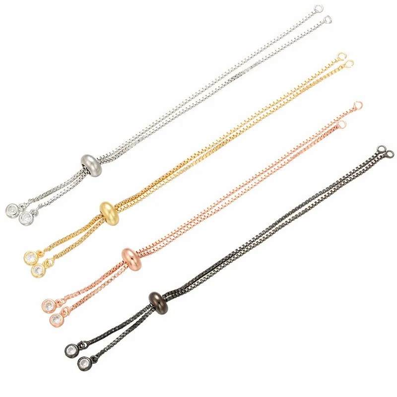 Chain With Adjustable Bead For Jewelry Findings Diy Making Gifts 12pcs/lot