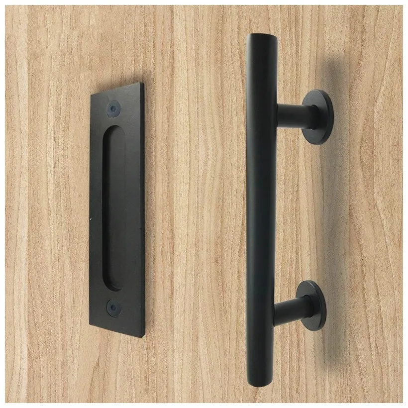 

Modern minimalist high-grade stainless steel cabinet handle door handle black sliding door round dark handle ZP7111058