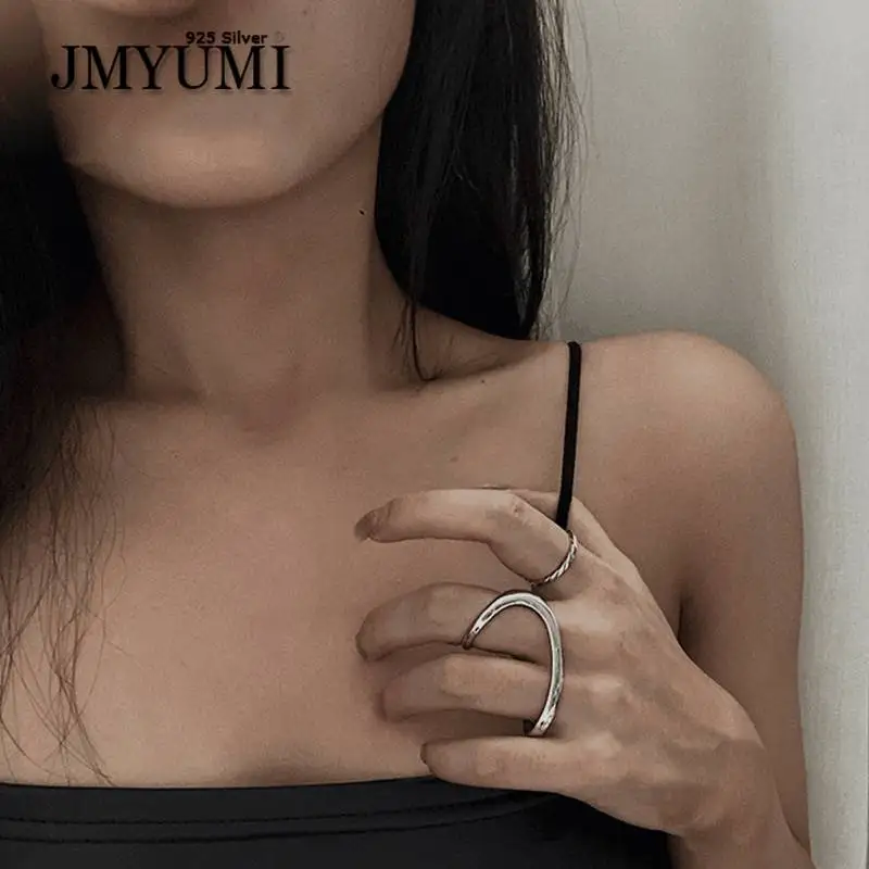 JMYUMI 925 Sterling Silver Irregular Geometric Personality Open Rings Minimalist Ring for Women Party Jewelry 2020 New JMYUMI 925 Sterling Silver Irregular Geometric Personality Open Rings Minimalist Ring for Women Party Jewelry 2020 New