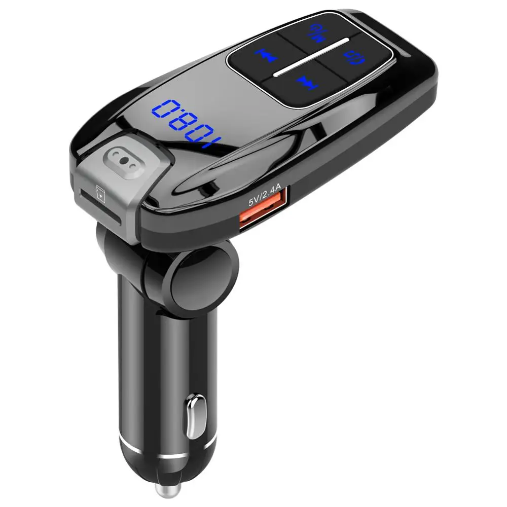 

Цифровой Автомобильный Bluetooth MP3-плеер PD3.0 с быстрой зарядкой, включающий аудио FM-передатчик с любым ключом