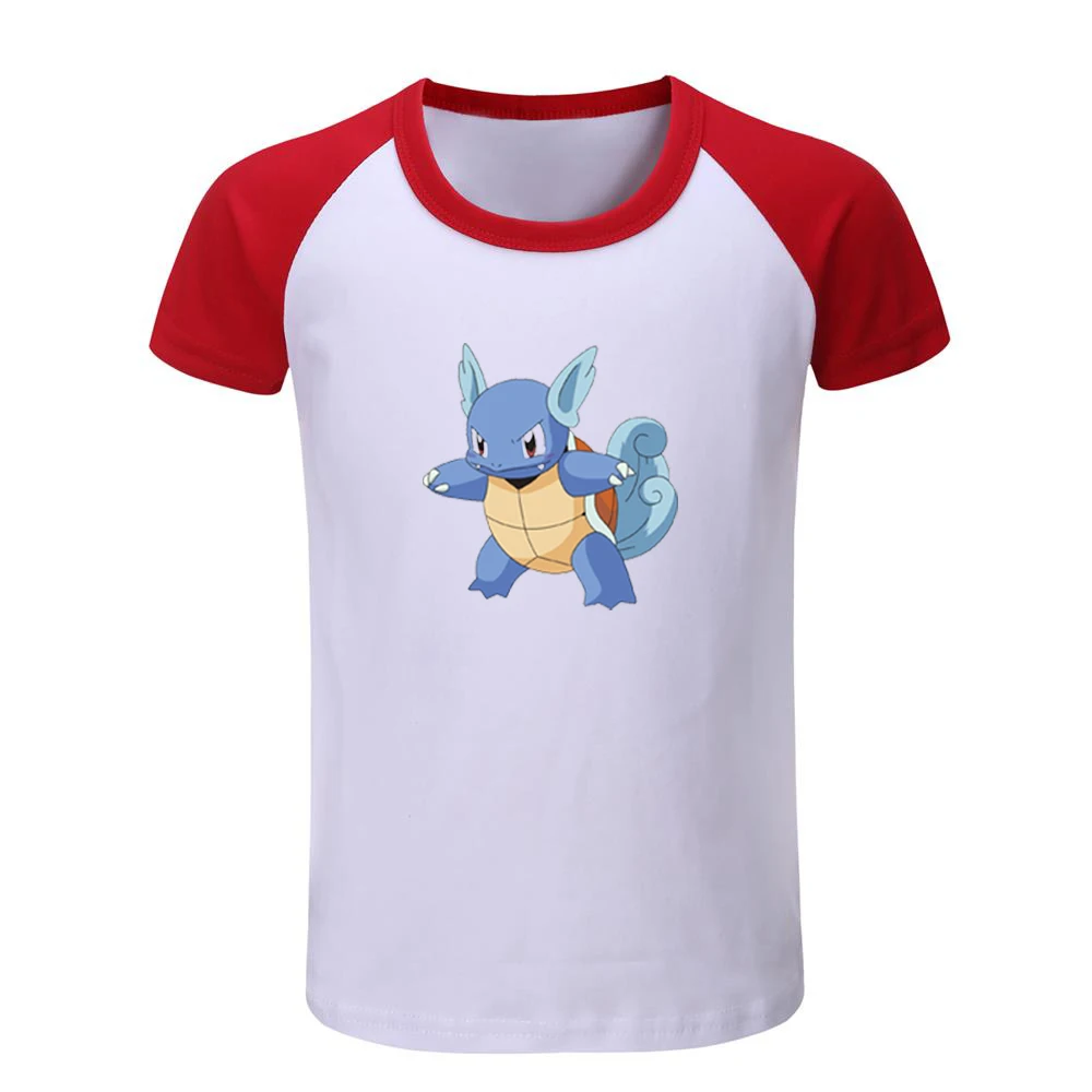 Популярные детские футболки с рисунком из мультфильма Pokemon Oddish Zorua Wartortle Goldeen