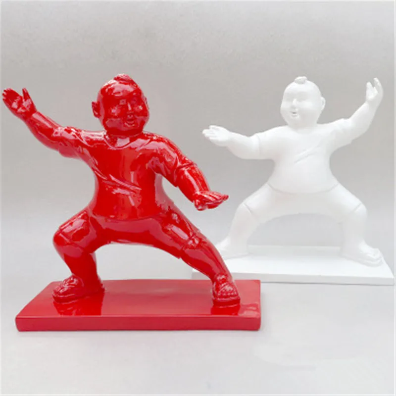 Китайский Стиль Тай Чи Кунг Фу персонажи абстракция Смола полная длина портрет