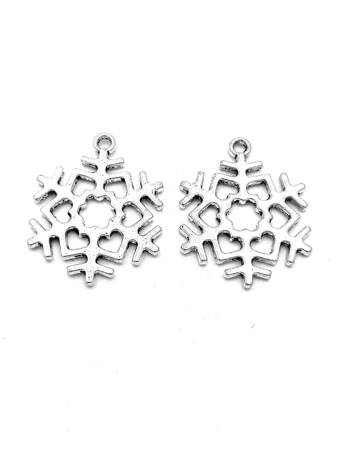 

20pcs Snowflake charms pendant 29x23mm antique silver ornament accessories jewelry making DIY base material