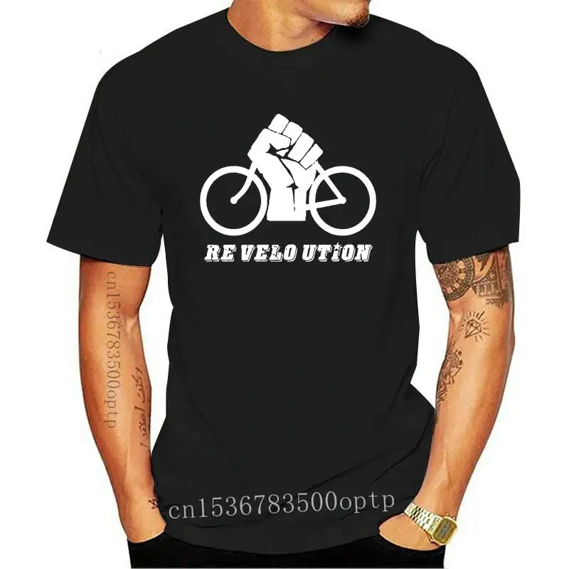 

New Re velo ution T shirt critical mass cycling revolution pedal on parliament green eco velo bike bicycle fitness