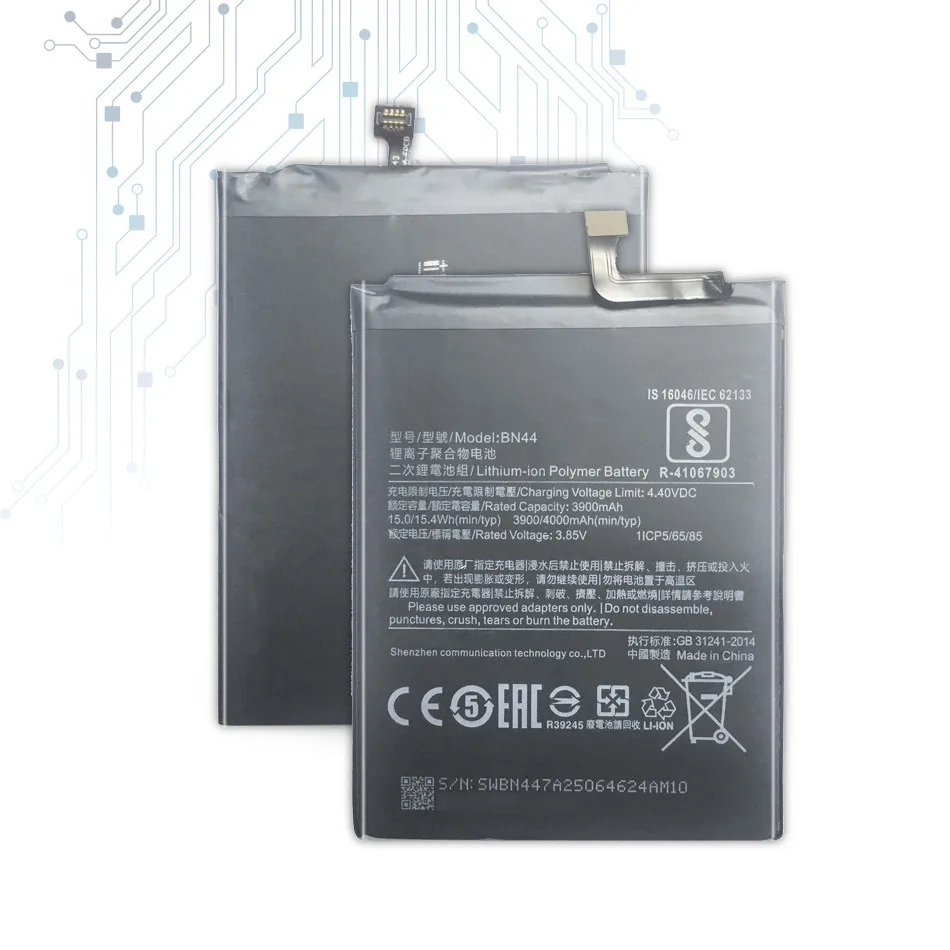 BN44 Mobile Phone Battery for Xiaomi Redmi 5 Plus 5Plus Replacement Battery BN44 4000mAh