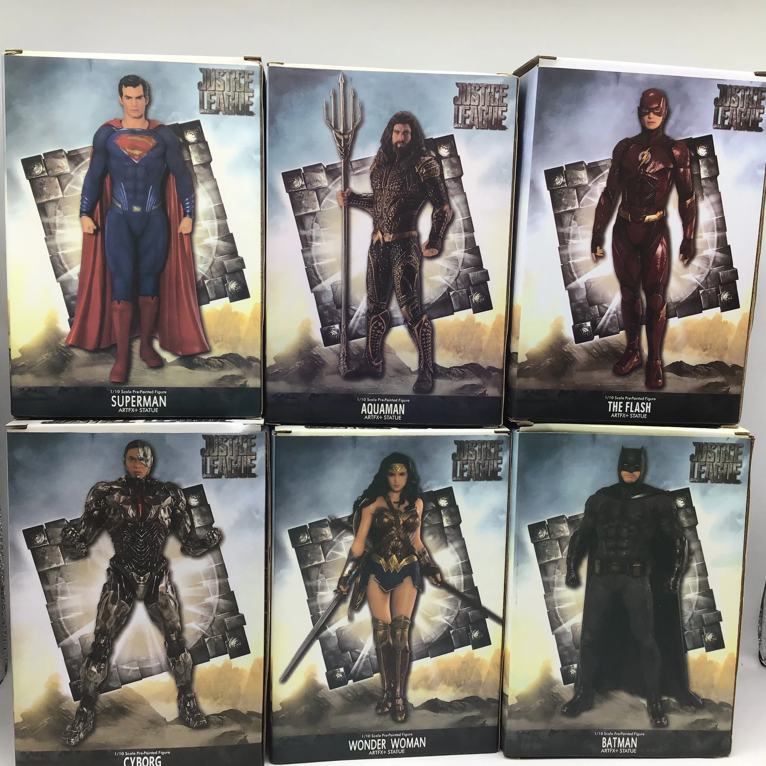 В наличии ARTFX статуя DC Лига Справедливости Супермен Бэтмен вспышка Aquaman чудо