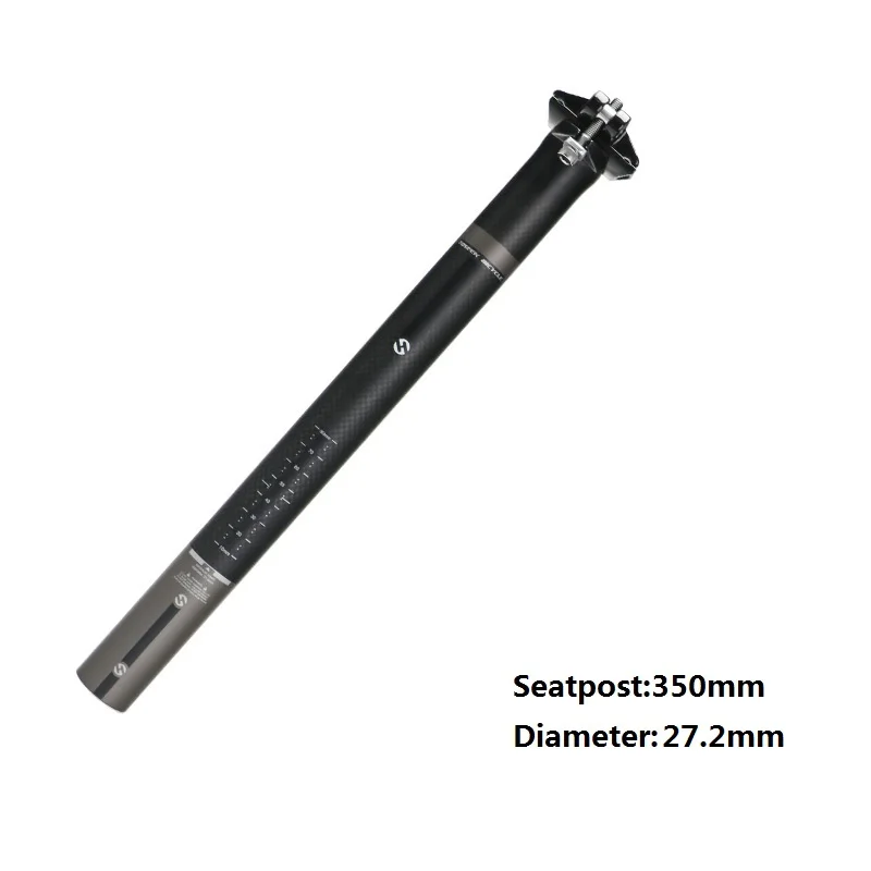 27.2x350mm Новинка, TOSEEK, углеродные аксессуары для сиденья, Горный/дорожный велосипед, подседельный штырь, части велосипеда, Tige De Selle, углеродное волокно, Bicicleta - Цвет: 27.2x350mm