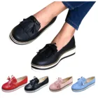 Сандалии SAGACE женские дышащие, Мягкие прогулочные туфли на плоской подошве, Модные Повседневные туфли с круглым носком, на шнуровке, с кисточками, в японском стиле