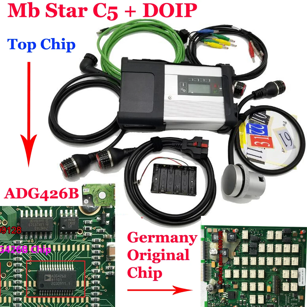 DOIP MB Star C5 Original DE Chip SD Connect C5 software 2022.03 diagnostic tool mb star c5 For Car Truck vediamo/X/DSA/DTS