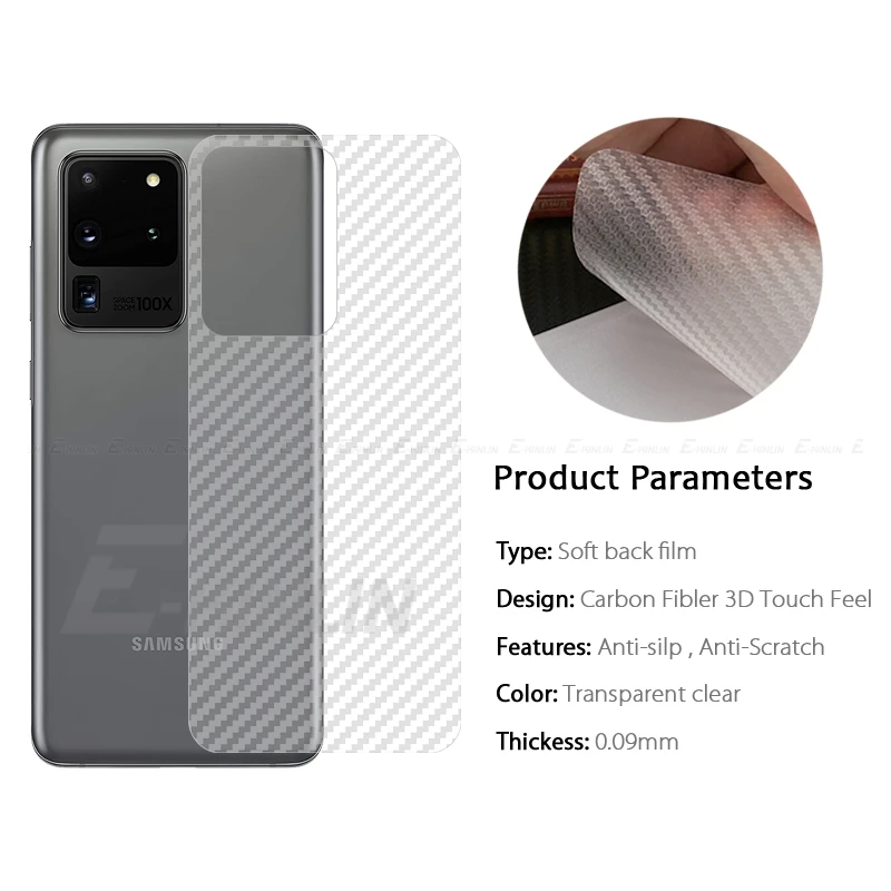 Углеродное волокно задняя крышка экрана протектор для Samsung Galaxy S21 S20 FE Ultra S10 5G Plus Note