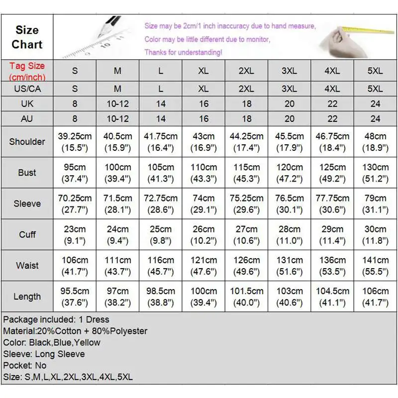 

Office Knee-Length Dress 2021 VONDA Summer Spring Women Dress Beach Sundress Casual Long Sleeve Party Vestidos Oversized