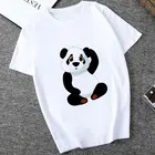 Женские футболки с принтом панды в стиле Харадзюку, уличная одежда с графическим принтом, женские топы, смешные винтажные повседневные футболки, женские рубашки, лето
