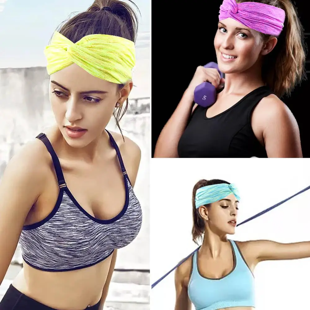 

1pc Headband with Buttons for Masks Criss Cross Head Wrap Hair Band Stretchy Headwraps Yoga Running Sports Hairband for Women