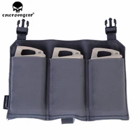 emersongear 5 56 triple mag pouch panel hunting tactical military airsoft magazine case for 419 420 vest army pouch