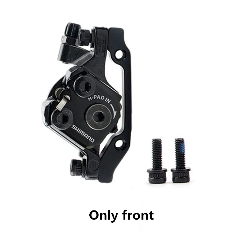 Only front SHIMANO BR-M375 механические дисковые тормозные суппорты для Acera Alivio Deore с смоляные подушечки M375 суппорт w/n G3/HS1 ротор 160 мм - Цвет: Only front