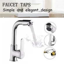 1PC Chrome Kitchen Faucet Single Hole Roatation Rotating Handle Cold And Hot Water Faucet For Kitchen And Bathroom Basin
