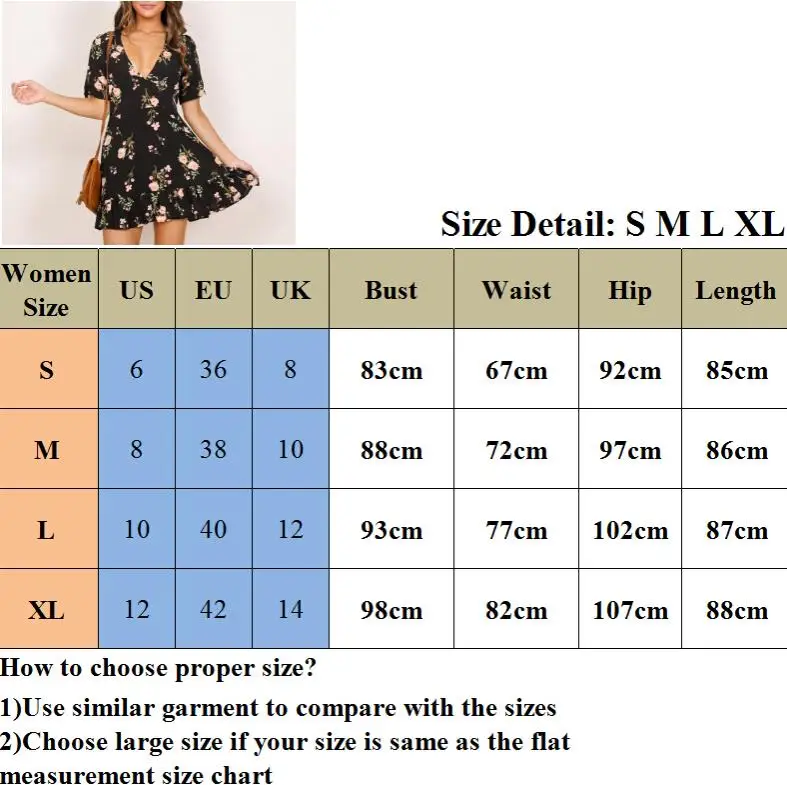 

Fashion Women Summer Boho Long Sleeve Mini Dress Ladies Cocktail Print Lace Elegant Beach Sundress