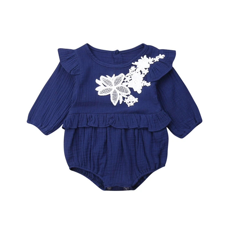 Одежда для новорожденных девочек комбинезон с длинными рукавами хлопковое и