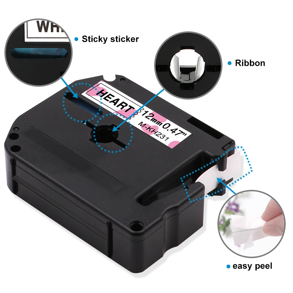 Fimax 3 упаковки совместимые с Brother P-touch M рисунок этикетка лента Φ MK231 P-сенсорный