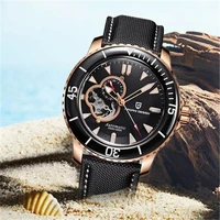 pagani design 2021 mens mechanical watches luxury brand nh39 automatic watch sport 20bar waterproof nylon leather blue watch