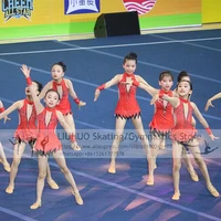 cheap skating dress cheerleader uniform school liuhuo girl dance costumes sports competition kids stage performance clothing