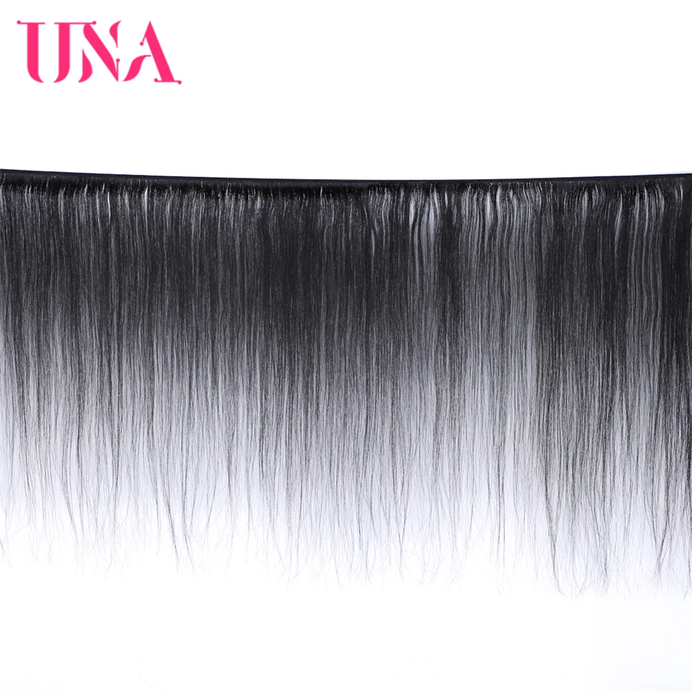 UNA человеческие волосы 1 шт. в упаковке бразильские прямые Реми пучок натуральных