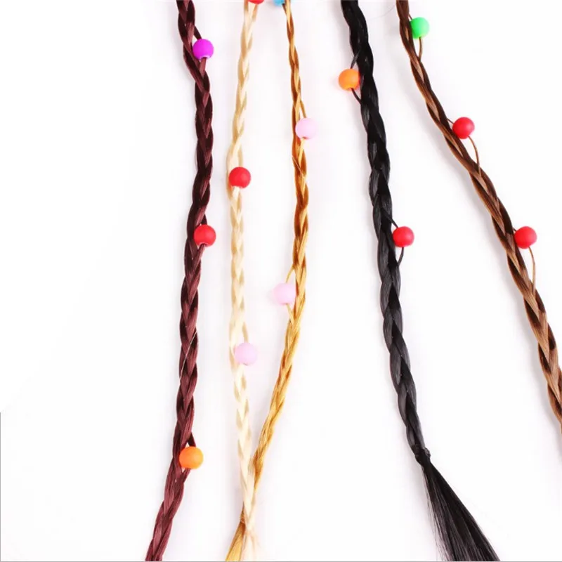 6 шт. для девочек разноцветные парики хвост держатель волос головные украшения с