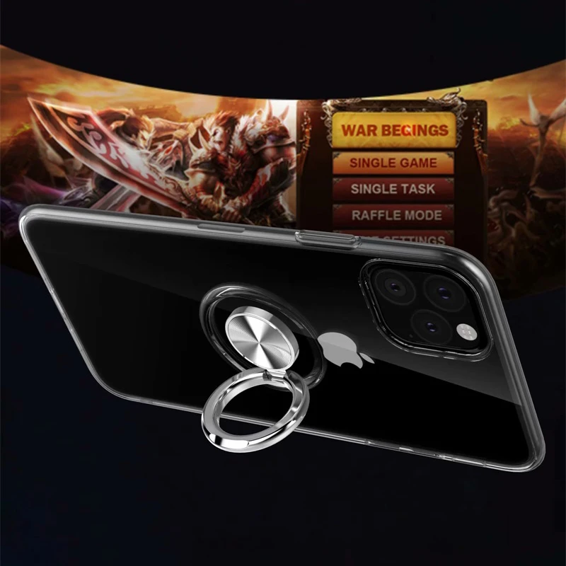 Чехол для iPhone XS Max чехол для iPhone 11 Pro максимальный чехол прозрачный мягкий силиконовый кольцо из ТПУ чехол для iPhone X 6 6s 7 8 Plus чехол Caque