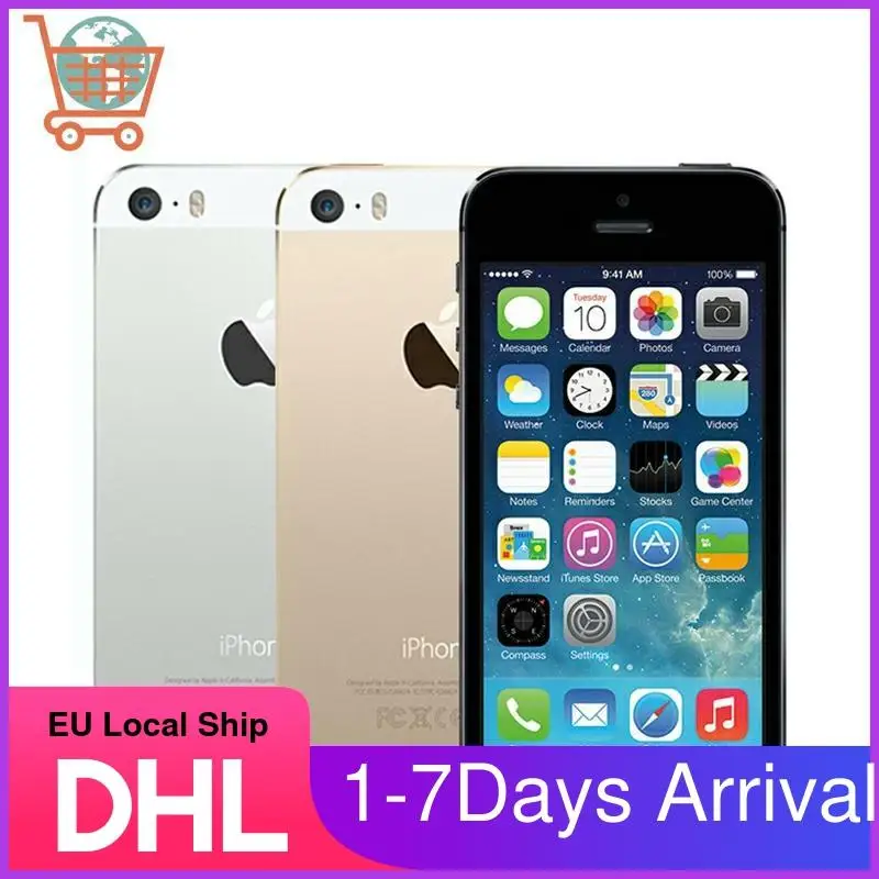 

EU Fast Ship iPhone 5s Unlocked Apple iPhone5s 16GB 32GB 64GB ROM 8MP Camera iOS 4.0" IPS 8MP WIFI GPS 4G LTE Mobile Phone