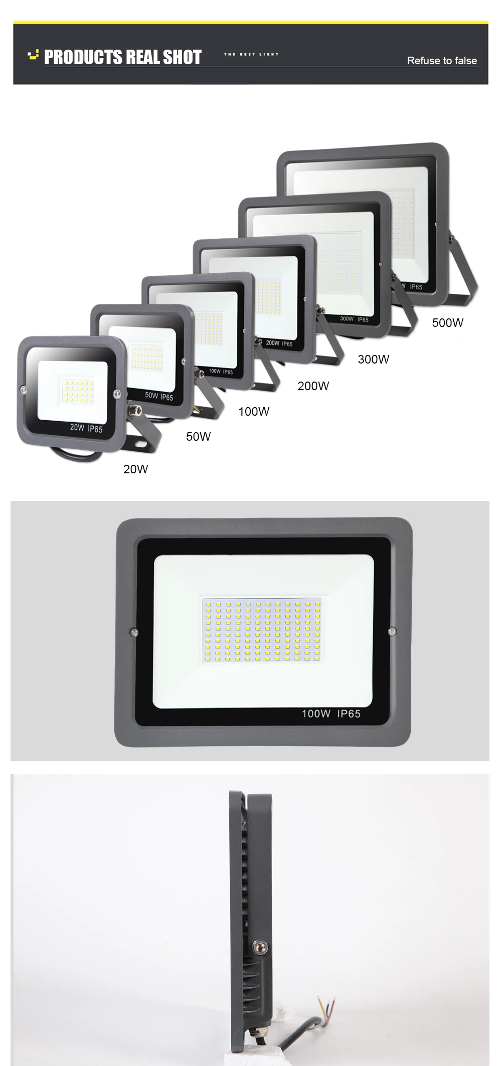 Светодиодный прожектор 100 Вт 220 Вт водостойкый LED открытый IP65 Светодиодный прожектор уличный светодиодные лампа для ландшафтного освещения белый свет сада Освещение